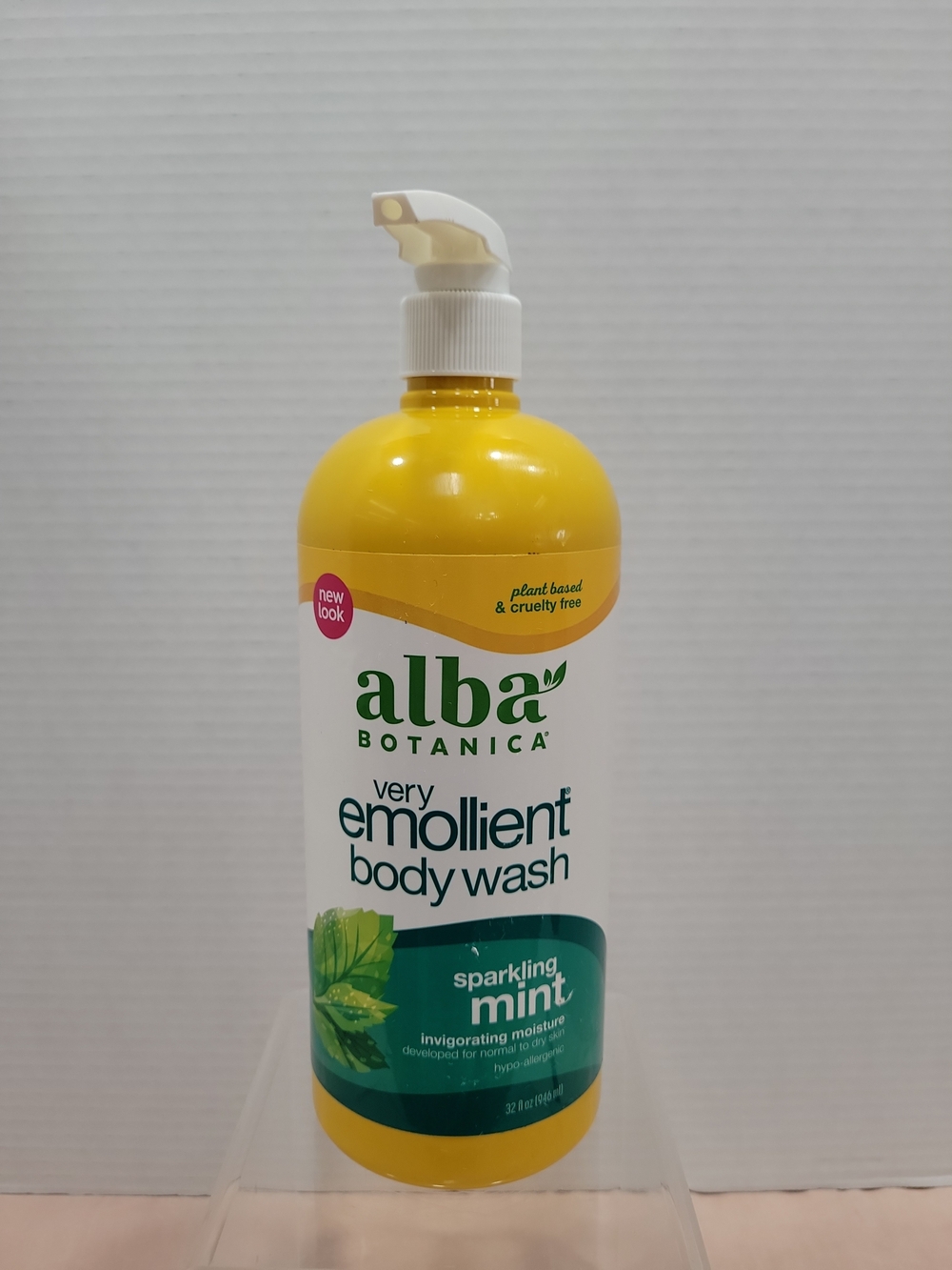 Alba Botanica Sparkling Mint Body Wash - Yellow & Green Bottle